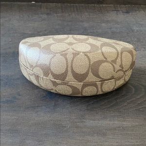 Coach Brown and Tan Sunglasses Case Only